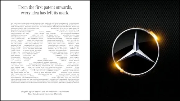 Mercedes-Benz’s recent print ad in TOI throws readers back to its very first patent