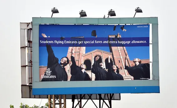Students flying emirates - hoarding 