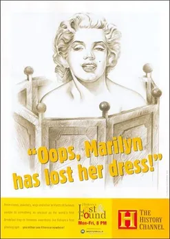 "Oops, Marilyn has lost her dress!"