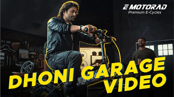 MS Dhoni shows off his e-biking skills in EMotorad's new campaign
