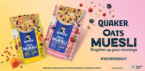 Quaker forays into ready-to-eat breakfast cereals with the launch of Quaker Oats Muesli