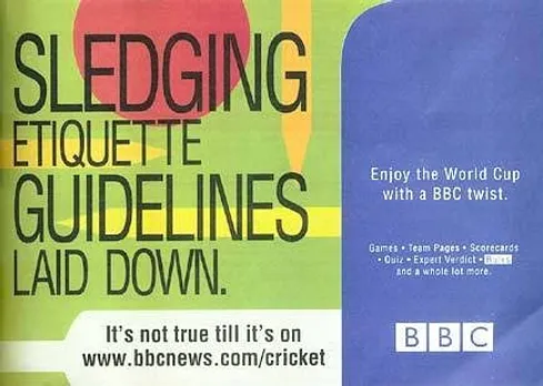 Sledging etiquette guidelines laid down.