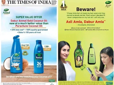 Dabur attacks Marico in print ads