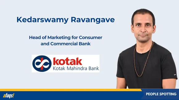 Kotak Mahindra Bank appoints Kedarswamy Ravangave as head of marketing for Consumer and Commercial Bank