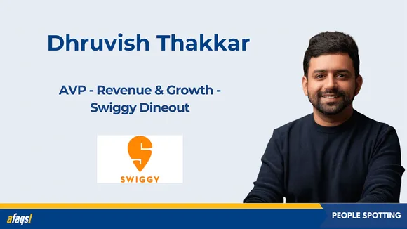 Dhruvish Thakkar is Swiggy Dineout's AVP for revenue and growth 