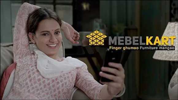 afaqs! Creative Showcase: Kangana Ranaut in Mebelkart.com ad; Urges furniture buyers to shop through mobile site