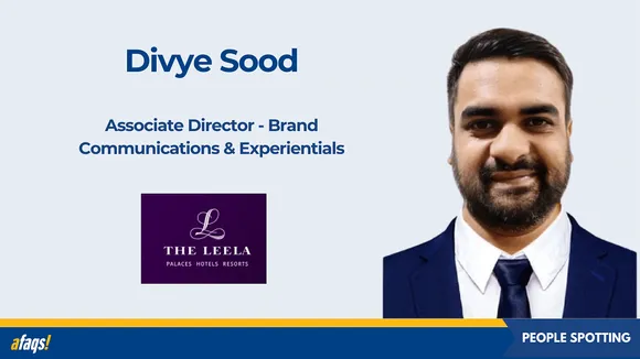 Divye Sood is The Leela Palaces, Hotels and Resorts' new assoc. dir. of brand comms & experientials