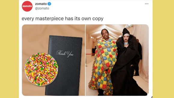 Dunzo, Swiggy, Netflix join the party, pun on Met Gala fashion looks