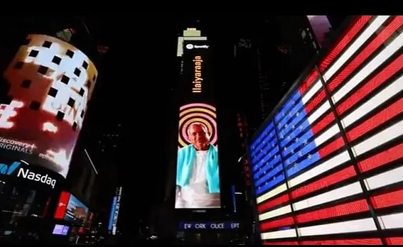 Spotify streams Ilaiyaraaja ads on Times Square’s digital billboard 