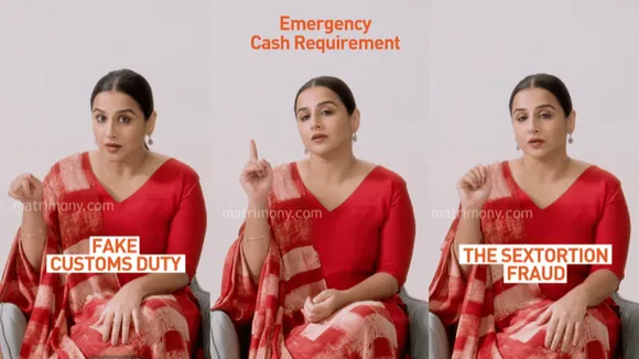 'Safe Matrimony' campaign with Vidya Balan
