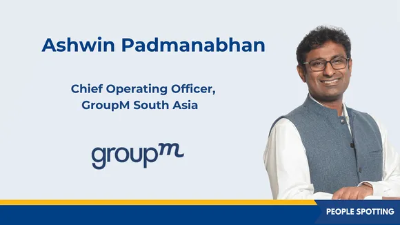 GroupM promotes Ashwin Padmanabhan to chief operating  officer, GroupM South Asia 