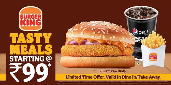 Burger King launches a new campaign for its latest value range of Tasty Meals