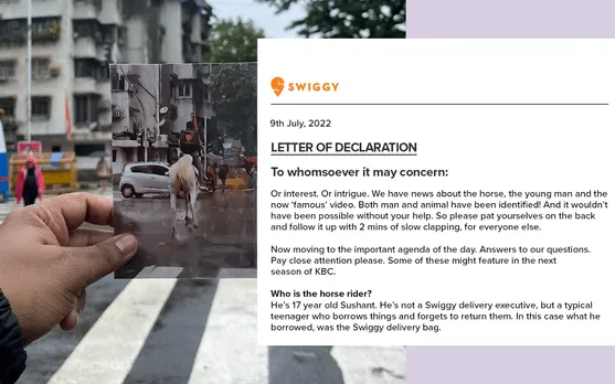 Swiggy releases statement with details about viral horseback rider