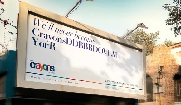 Crayons Advertising touts its creative independence and mocks the lack of it in network agencies