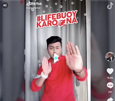 Lifebuoy's TikTok challenge features an influencer from Dettol's campaign