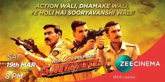 Sooryavanshi primes for World Television Premiere on Zee Cinema