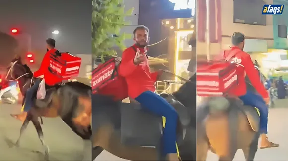 Video of Zomato 'rider' on horseback in Hyderabad goes viral