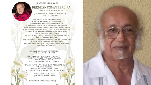 Leo Burnett's co-founder Brendan Conan Pereira passes away at 96