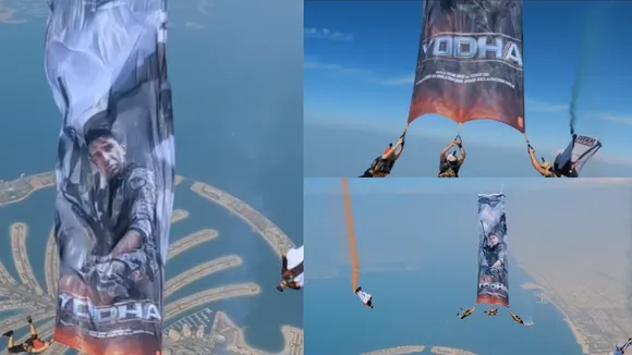 From Skies to Screens, 'Yodha' movie poster launched mid-air at 13,000 ft in Dubai