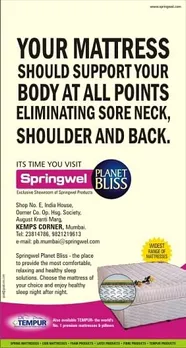 Your mattress should support your body