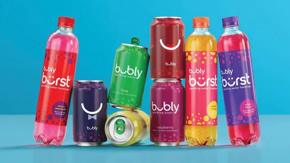 PepsiCo introduces bubly burst sparkling water available in various fruit flavours
