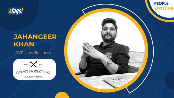 Jahangeer Khan joins Garage Group as AVP New Business and Client Servicing