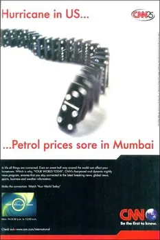 Hurricane in US...... Petrol prices sore in Mumbai.