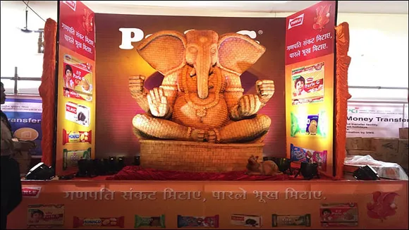 Parle's Biscuit Ganesha at Mumbai's Lalbaugcha Raja