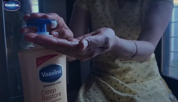 Vaseline's ad focuses on softening hands, instead of sanitising them