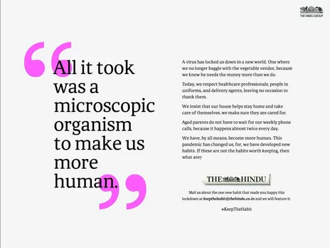 The Hindu points out how it took a microscopic virus to rekindle our humanity