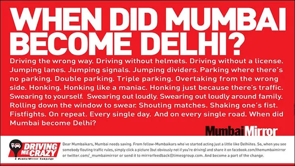 "When did Mumbai become Delhi?" asks Mumbai Mirror