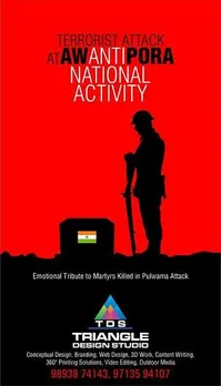 Nation, India, Tribute, Terror, Army, Attack, Kashmir, Puawama, Awantipora, Emotional, Martyr, Creative, My, Concept