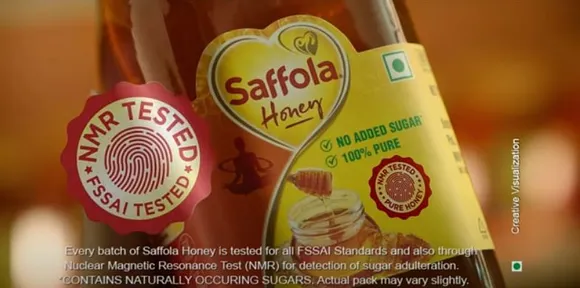 Saffola Honey’s latest ad assures consumers of purity with written proof on packaging