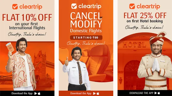 Dhoni promotes Cleartrip for the first time for its flexibility and offers on flights, hotels, and buses