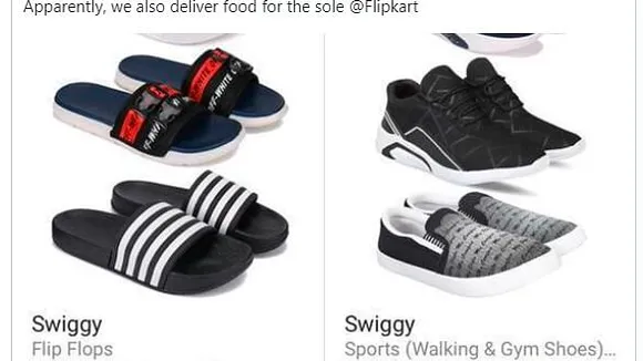 Apparently, Swiggy is selling men’s footwear on Flipkart