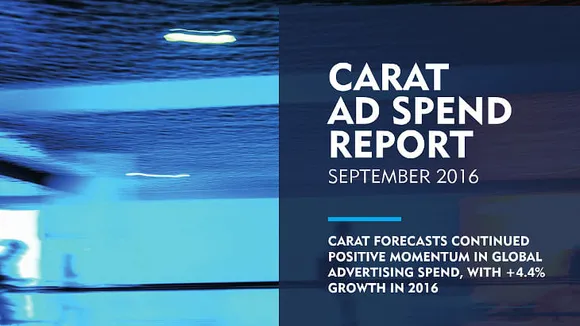India ad spend expected to accelerate by over 12% in 2016: Carat Report