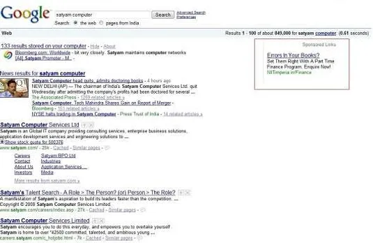 NIIT Imperia ad on Google.com 