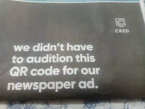 CRED, for a change, didn’t audition anyone for its print ad