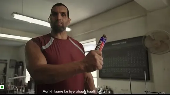 The Great Khali turns delivery man for Cadbury Fuse