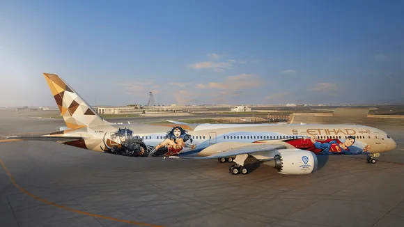 Warner Bros. World Abu Dhabi theme park partners with Etihad Airways to launch a branded aircraft
