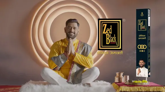 MS Dhoni seen in a Guruji avatar in new Zed Black Agarbatti TVC
