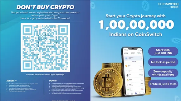 CoinSwitch Kuber’s interactive ‘Crossword ad’ aims to raise crypto awareness