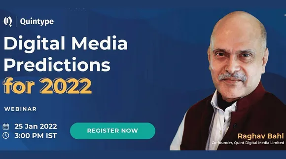 Quintype to conduct webinar on 'digital media predictions' for 2022