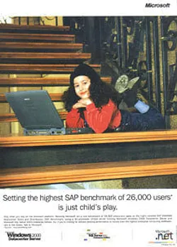 Setting the highest SAP benchmark of 26,000 users is just child's play.