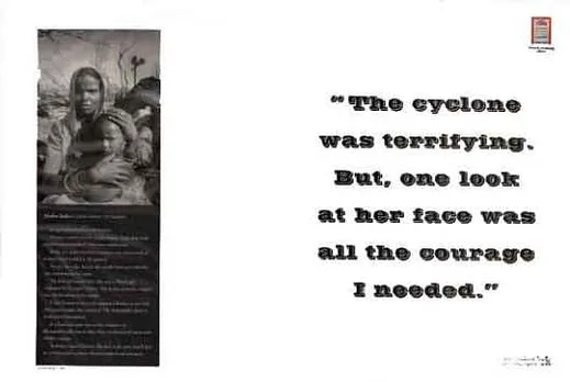 "The cyclone was terrifying. But, one look at her face was all the courage I needed"
