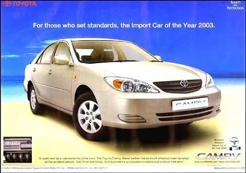For those who set standards, the Import Car of the Year 2003.