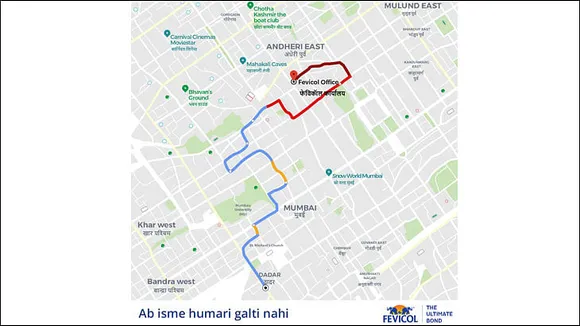 When Fevicol turned a Google map into an ad