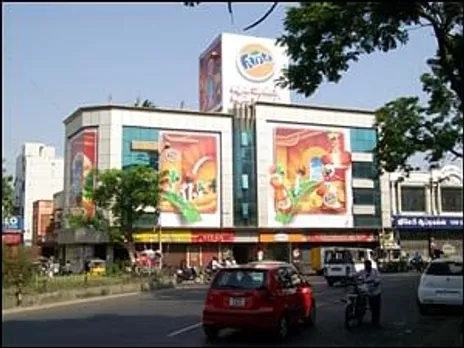 Fanta's building wrap tells an orangey story