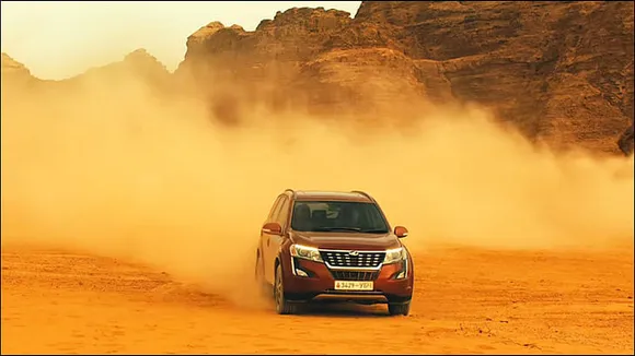 XUV500 goes for a drive in Jordanian desert