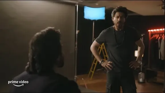 SRK flexes his muscles in a quirky video with Bhuvan Bam to announce Pathaan's premiere on Prime Video